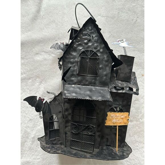 No Brand Other - Black metal Halloween haunted house lantern ￼